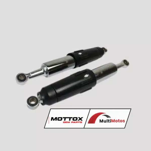AMORTIGUADOR JL110/MT110/QMC110 CABALLITO 375MM NEGRO MOTTOX