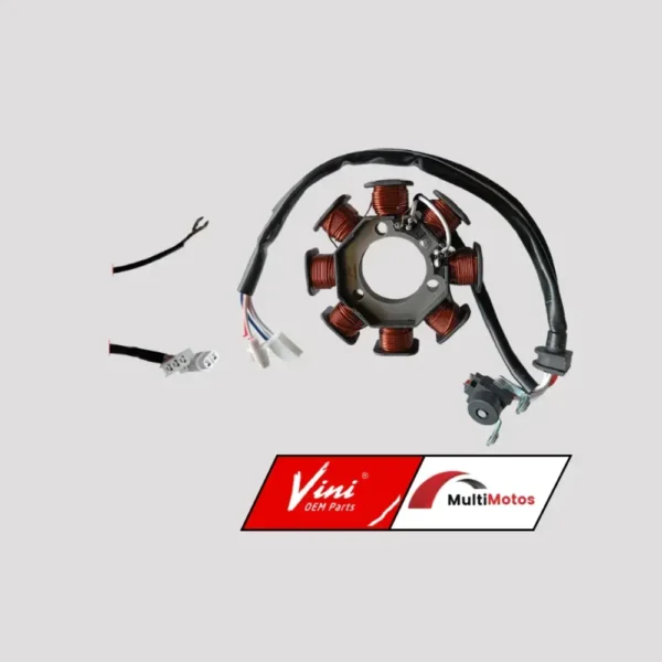 BOBINA DE MAGNETO YAMAHA YBR125 CHINA 8M 3H TRIFASICA VINI