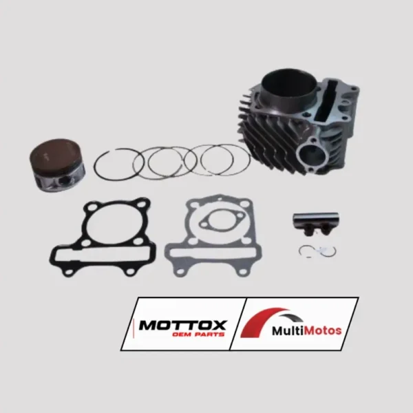 CILINDRO KIT AXXO VIPPER 180 / SHINERAY CITYMAX 175 PIST: 61mm PIN 15mm ALTO 90mm SISTEMA A CADENILLA GRIS MOTTOX