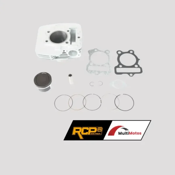 CILINDRO KIT BAJAJ BM150 PIST:56mm PIN:14mm ALTO:96,5mm SISTEMA A CADENILLA GRIS RCP