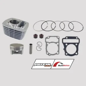 CILINDRO KIT HONDA CB1 PIST: 52,mm PIN: 12mm ALTO: 91,7mm 125cc PLATA MOXAL