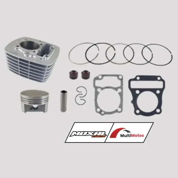 CILINDRO KIT HONDA CB1 PIST: 52,mm PIN: 12mm ALTO: 91,7mm 125cc PLATA MOXAL