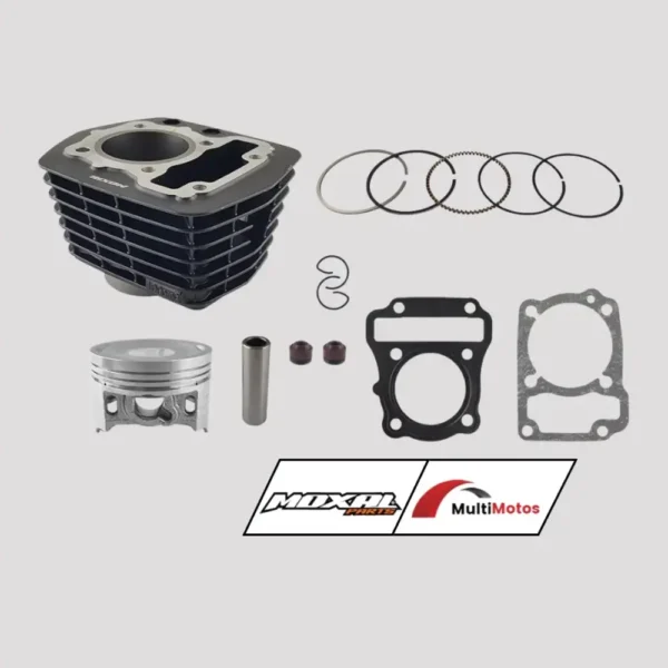 CILINDRO KIT HONDA CB110 TWISTER PIST: 50mm PIN:12mm ALTO:85.5mm 109CC CONCAVO NEGRO MOXAL