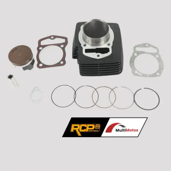 CILINDRO KIT DAYTONA DY200 SHARK 2/ SHARK 3 /AXXO TRX-200/CB200 PIST: 69mm PIN: 17mm ALTO: 103mm 198CC SISTEMA A CADENILLLA NEGRO RCP