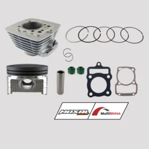 CILINDRO KIT CG200/XY200 GY6 (2011) PIST: 67mm PIN 16mm ALTO 106,5mm198cc SISTEMA A PALILLO PLATA MOXAL