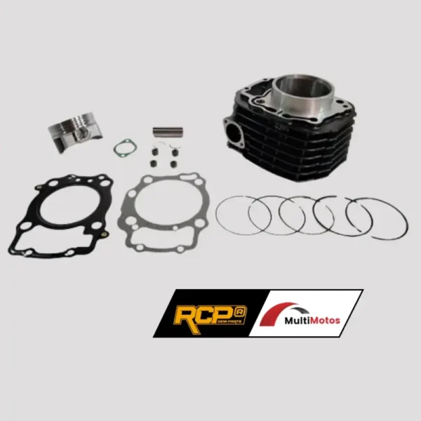 CILINDRO KIT DAYTONA DY 250 TEKKEN EVO 4V/XPOWER 250 4V/GP1R/ARTIC/GP1/CHIEF 2.5 4V / THUNDER SR71/LONCIN RALLY 250 4V PIST: 71mm PIN 17mm ALTO: 107 249CC SISTEMA A CADENILLA NEGRO RCP
