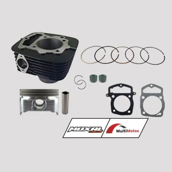 CILINDRO KIT DAYTONA DY250/TEKKEN/AXXO TRACKER 250/SKR 250 /CB 250 PIST: 65.50mm PIN 15mm ALTO 107mm 250CC SISTEMA A CADENILLA NEGRO MOXAL