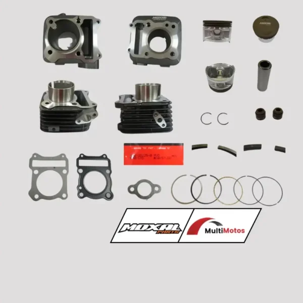 CILINDRO KIT MOTOR1 GNE-151 PIST: 57mm PIN: 14mm ALTO: 103,5mm 148cc SISTEMA A CADENILLA MOXAL