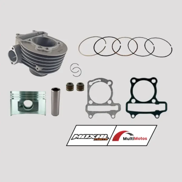 CILINDRO KIT DAYTONA DY150 S1/ BULTACO FREEDOM 150/ MOTOR1 FATTY 150 /GY6-150 MOTONETA PIST: 57mm PIN 15mm ALTO 90mm PLATA MOXAL