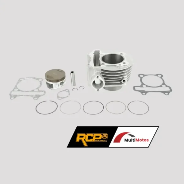 CILINDRO KIT MOTOR1 FATTY 175/ BULTACO STORM 175 / GY6-175 MOTONETA PIST: 61mm PIN: 15mm ALTO: 89mm GRIS RCP