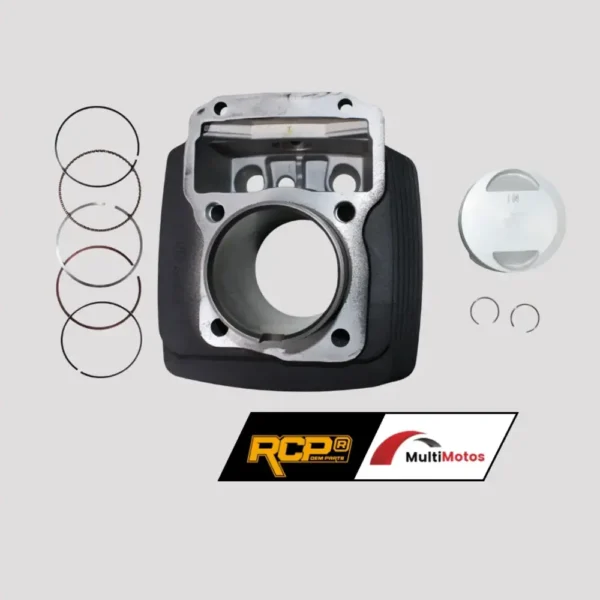 CILINDRO KIT IGM IM150CR7 PIST: 62mm PIN: 15mm ALTO: 96.5mm PISTON BAJO SISTEMA PALILLO NEGRO RCP