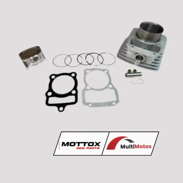 CILINDRO KIT MOTOR1 MR1 TRAIL 200/IGM VENTURE 200 PIST: 63,5mm PIN:15mm BLOCK : 76mm ALTO 104mm 197cc PALILLO PLATA MOTTOX