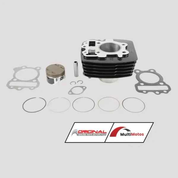 CILINDRO KIT BAJAJ PULSAR135 PIST: 54mm PIN:14mm ALTO: 96mm 134.66CC PLANO NEGRO RCP