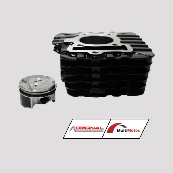 CILINDRO KIT BAJAJ PULSAR150AS PIST: 56mm PIN:14mm ALTO: 96mm PLANO NEGRO MARCA ORIGINAL