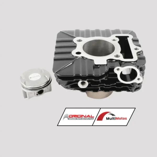 CILINDRO KIT BAJAJ PULSAR160NS PIST:58mm PIN:15mm ALTO:97mm 160CC PLANO NEGRO MARCA ORIGINAL